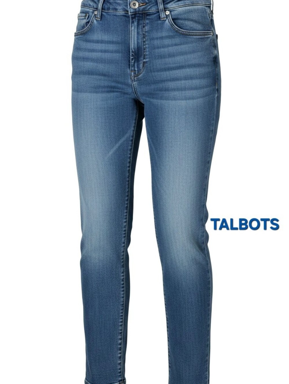 Talbots Simply Flattering Boyfriend Jeans Medium Wash High Rise Size 12